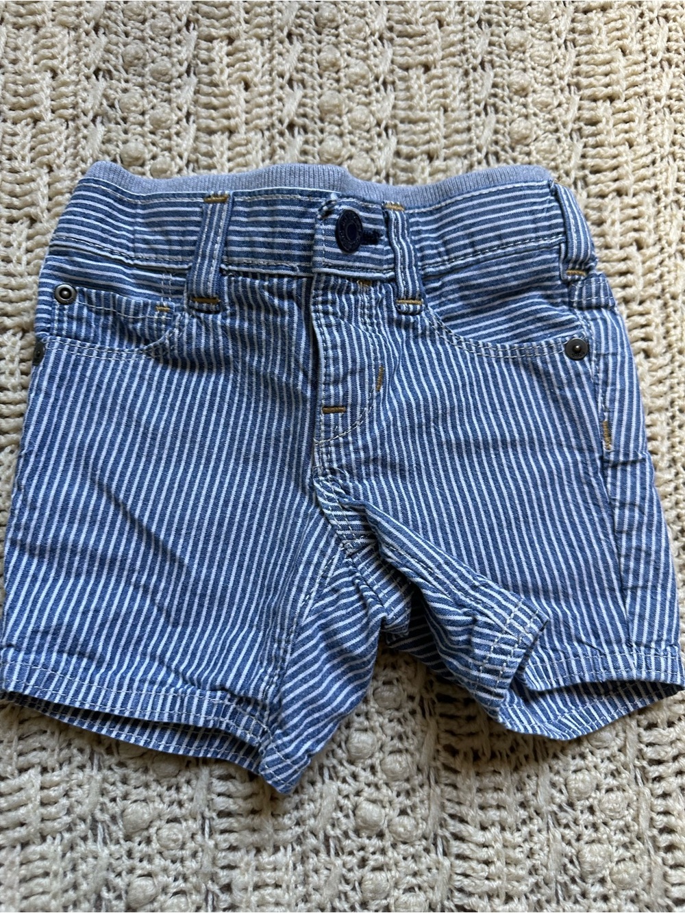 GAP Blue and White Striped Kids Shorts